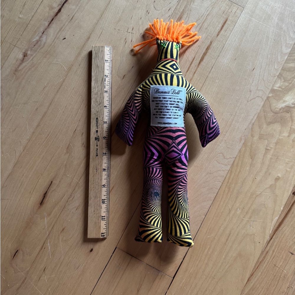 Dammit Doll in psychedelic fabric - Picture 3 of 5